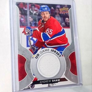Andrew Shaw Upper Deck Game-Used Jersey Hockey Card Montreal Canadiens 2017/18